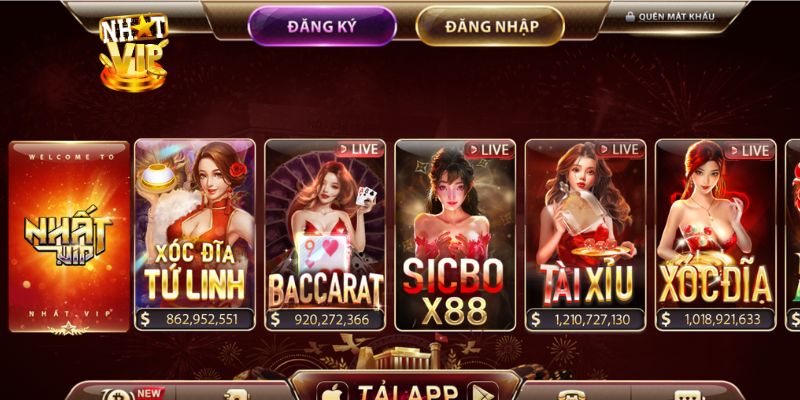 Liệt kê các sảnh game thu hút nhất NHATVIP